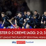 Penalty shootout drama as Crewe secure play-off final spot!